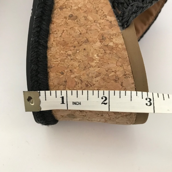 YELLOW BOX Wedge Platform Sandals Black Adalee Women’s Size 8 - Picture 12 of 16